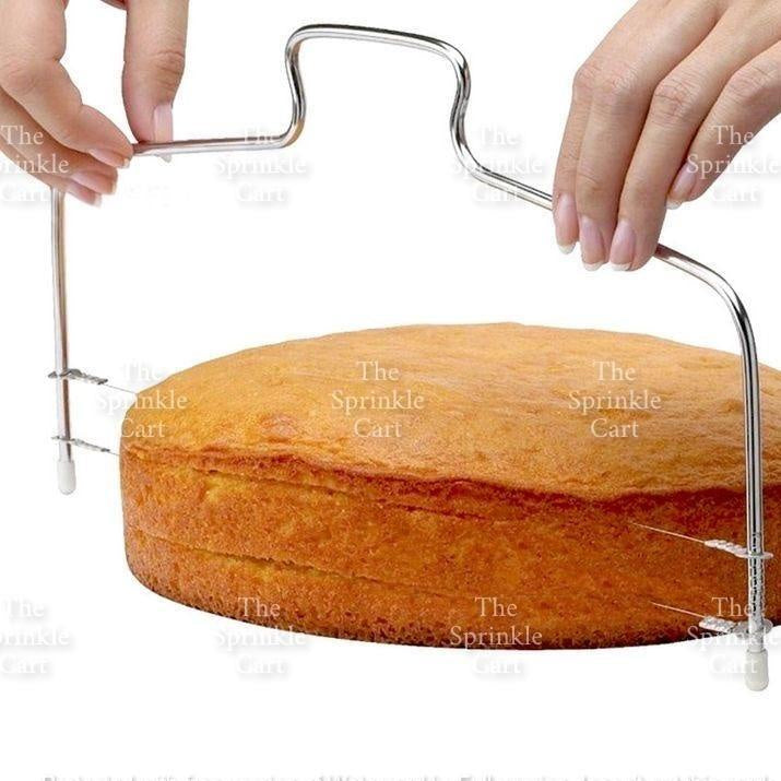 Cake Slicer Leveler Adjustable Wire Slicer Stainless Steel Dough Cutter
