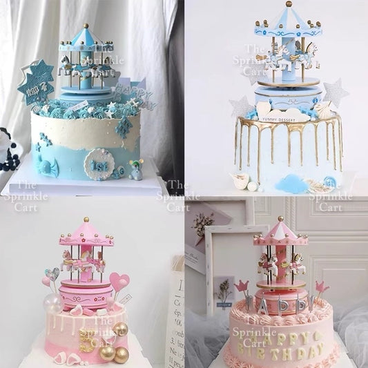 Carousel Music Box for Cake Decoration and Gift Toy TSC