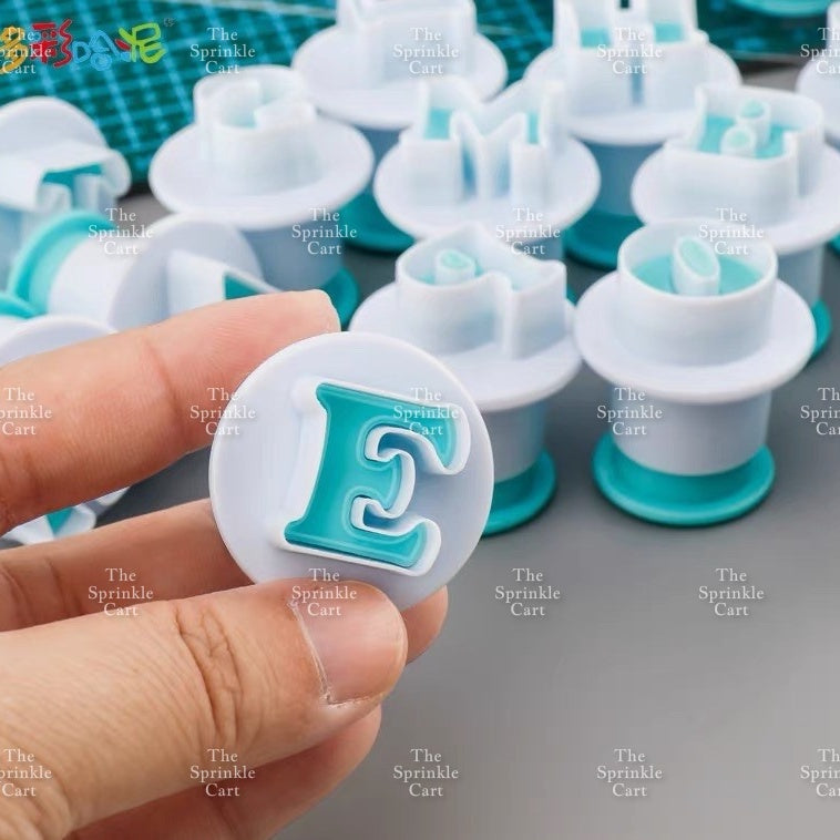 Alphabet & Number Molder Stamp Plunger Set for Fondant Lettering