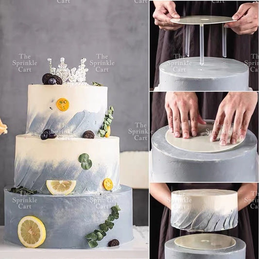 Multi-Layer Cake Support with Straw Pillars TSC