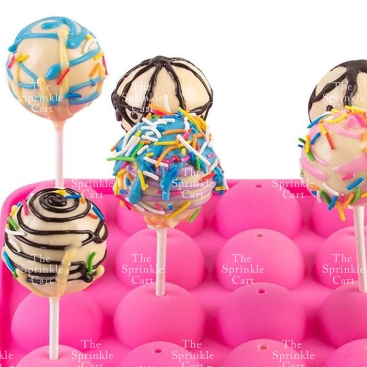 Lollipop Chocolate Silicone Molder Baking Candy Plastic Mold Cake Pop Plastic OPP TSC