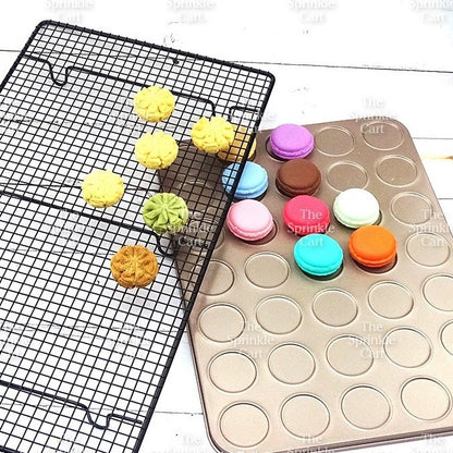 Carbon Steel and Silicone Macaron Baking Sheet Cooling Rack Non-stick and Durable Tool TSC