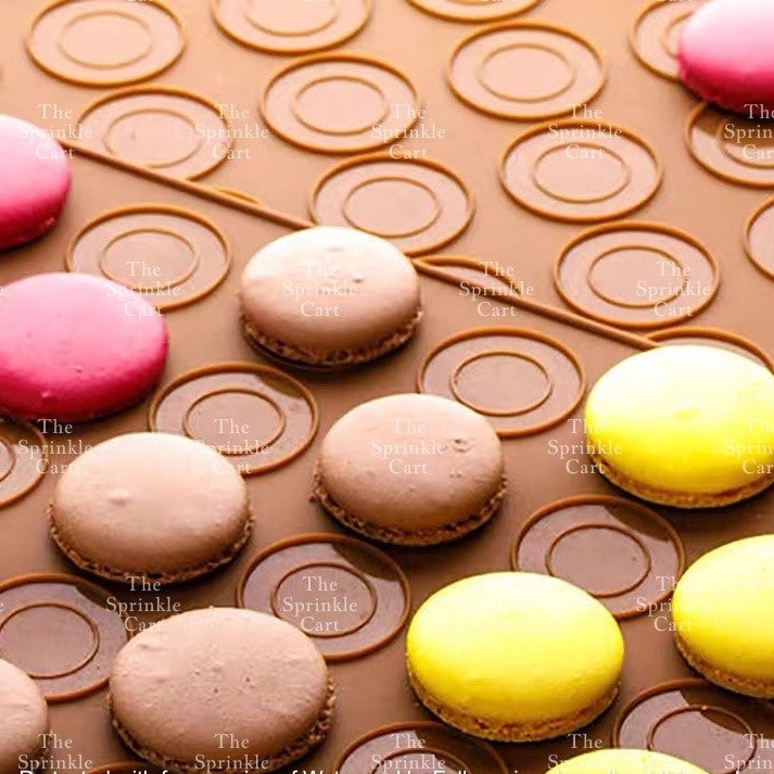 48-holes Macaron Silicone Baking Mat Oven-safe Non-Stick and Reusable TSC