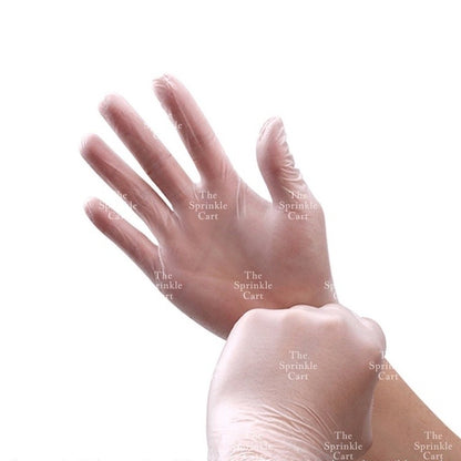 20pcs Disposable PVC Gloves Foodgrade Powder-free Rubber Protective Gloves for Baking and Household Use TSC