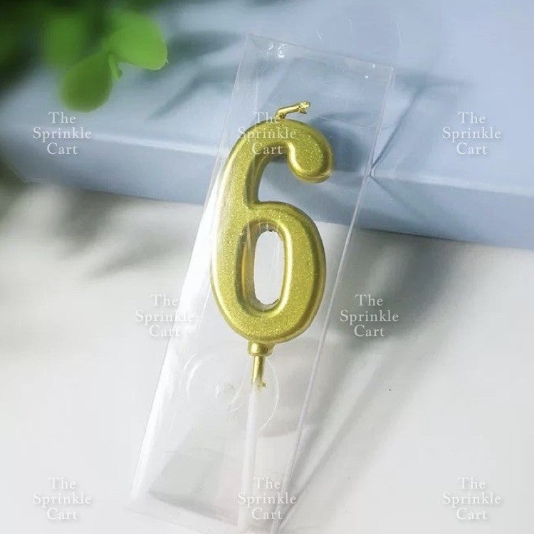 Number Candle for Birthday Cake Party Supplies Gold and Silver TSC