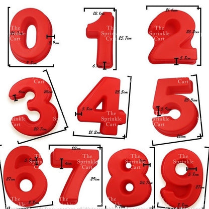 10-inch Silicone Number Cake Molder Oven safe Thick Baking Tool TSC