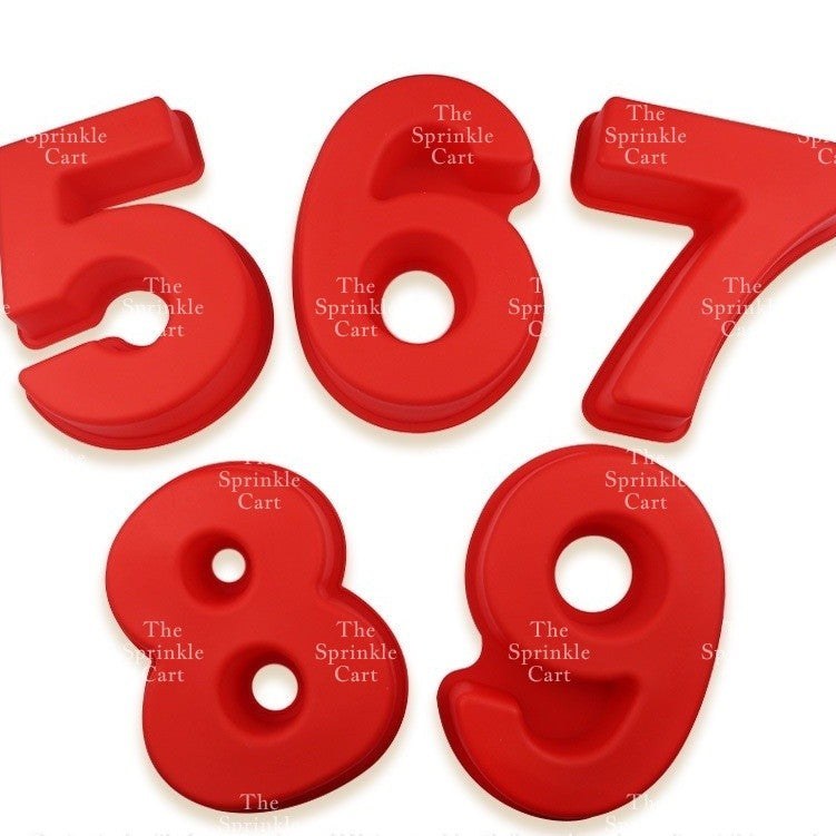 10-inch Silicone Number Cake Molder Oven safe Thick Baking Tool TSC