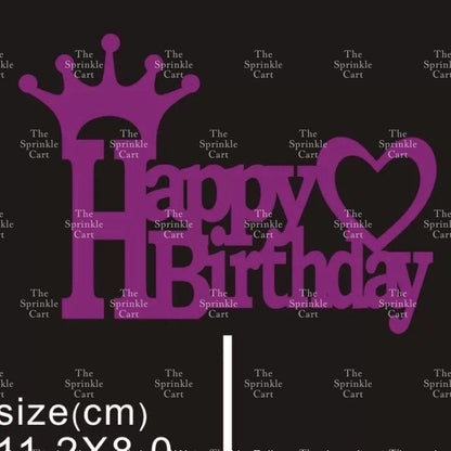 Glitter &Printed Paper Birthday Love Castle Cake Topper Decoration TSC