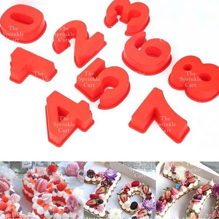 10-inch Silicone Number Cake Molder Oven safe Thick Baking Tool TSC