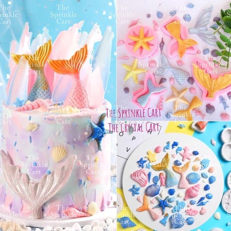 Under The Sea Theme Silicone Molder for Baking Cake Chocolate and Resin Clay DIY Craft TSC