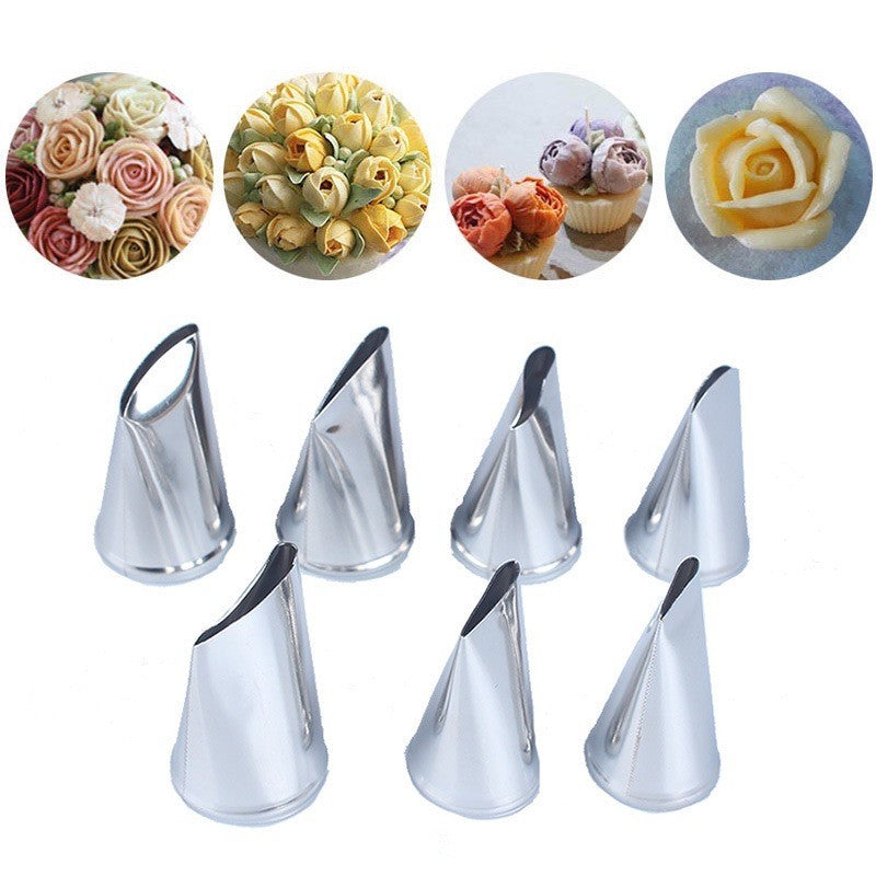 Rose Flower Petal Nozzle Icing Piping Tip Buttercream Pastry Cake Decoration Use TSC