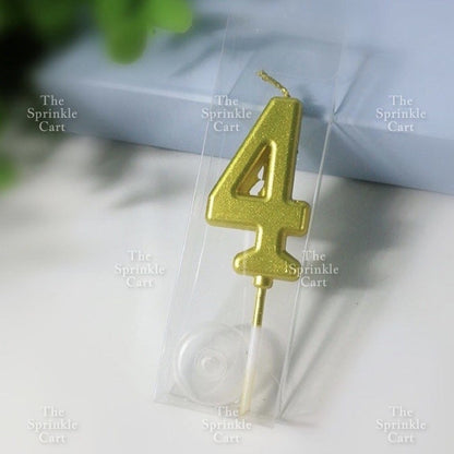 Number Candle for Birthday Cake Party Supplies Gold and Silver TSC
