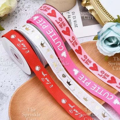 Christmas Ribbon Holidays Satin Ribbon Gift Christmas Happy Birthday Ribbon  theme Packaging