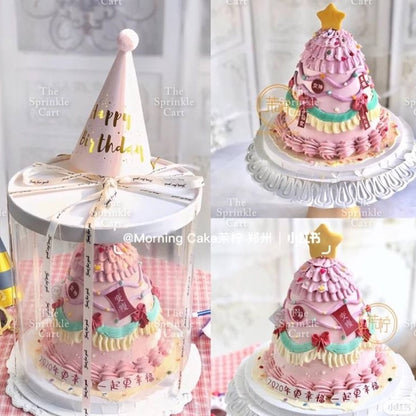 Multi-Layer Cake Support with Straw Pillars TSC