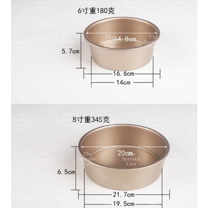 Non stick Golden Baking Pan Cupcake Molder Loaf Bento Pan Cake Japanese Cheesecake TSC
