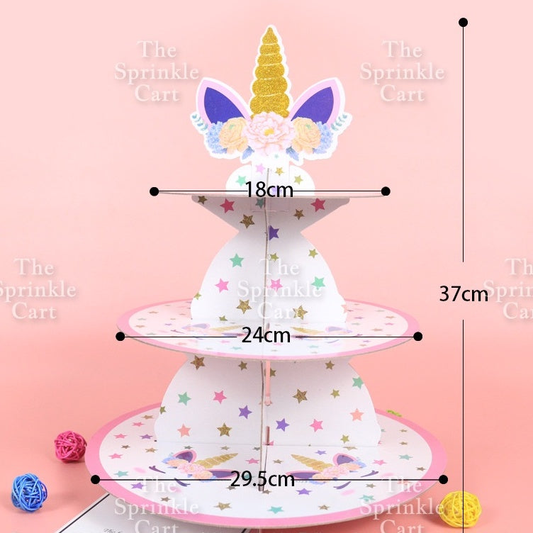 3-Layer Cupcake Stand Cake And Dessert Displays Birthday Party Celebration Themed Cupcake Holder