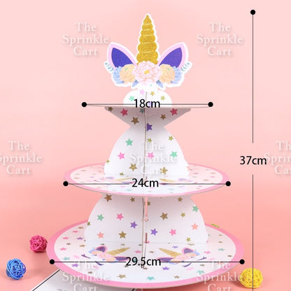 3-Layer Cupcake Stand Cake And Dessert Displays Birthday Party Celebration Themed Cupcake Holder