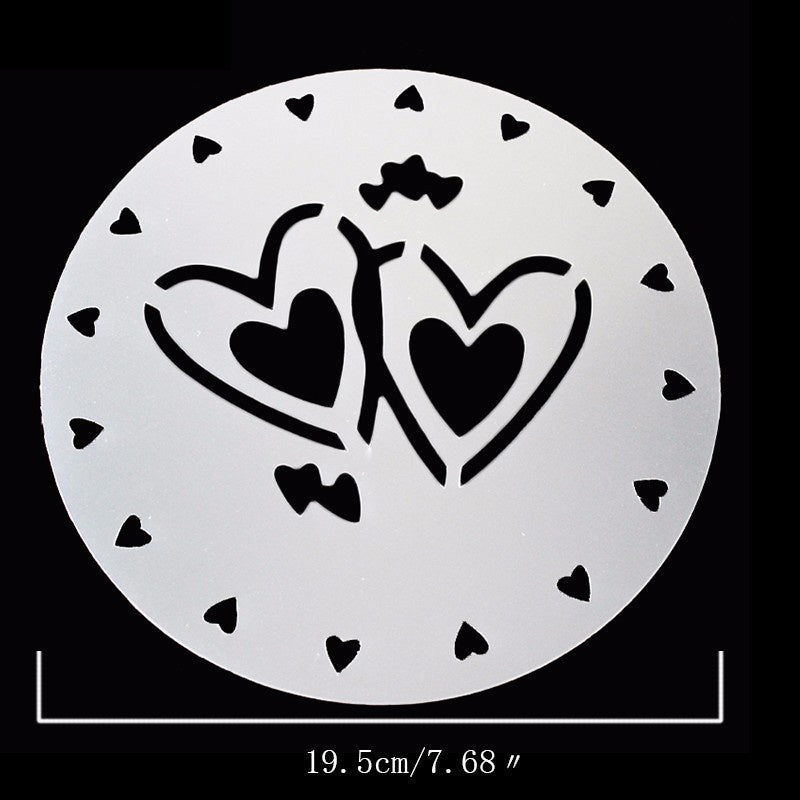 4pcs Powder Sugar Confectioner Sift Stencil for Cake Decoration