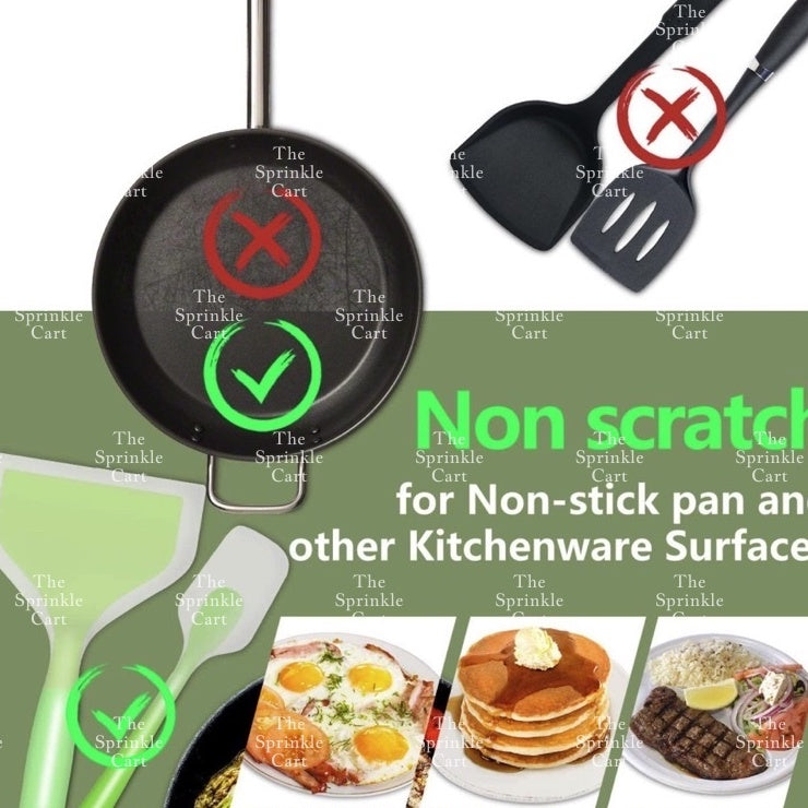 Wide Silicone Spatula Heat Resistant Flat Non-stick Silicone Spatula Baking Cooking
