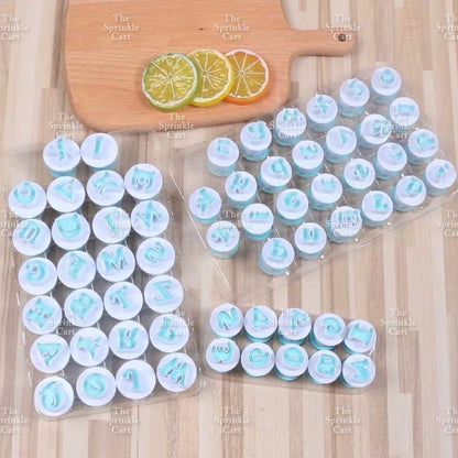 Alphabet & Number Molder Stamp Plunger Set for Fondant Lettering