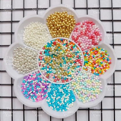 Non-Pareils Edible Sprinkles Dragees Bauble Cake Decoration Sprinkles Colorful 50grams