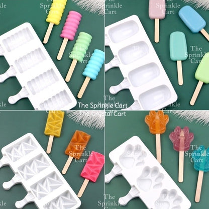 Popsicle Cakesicle Cakepop Ice Cream Silicone Molder and Packaging Supplies Stick OPP TSC