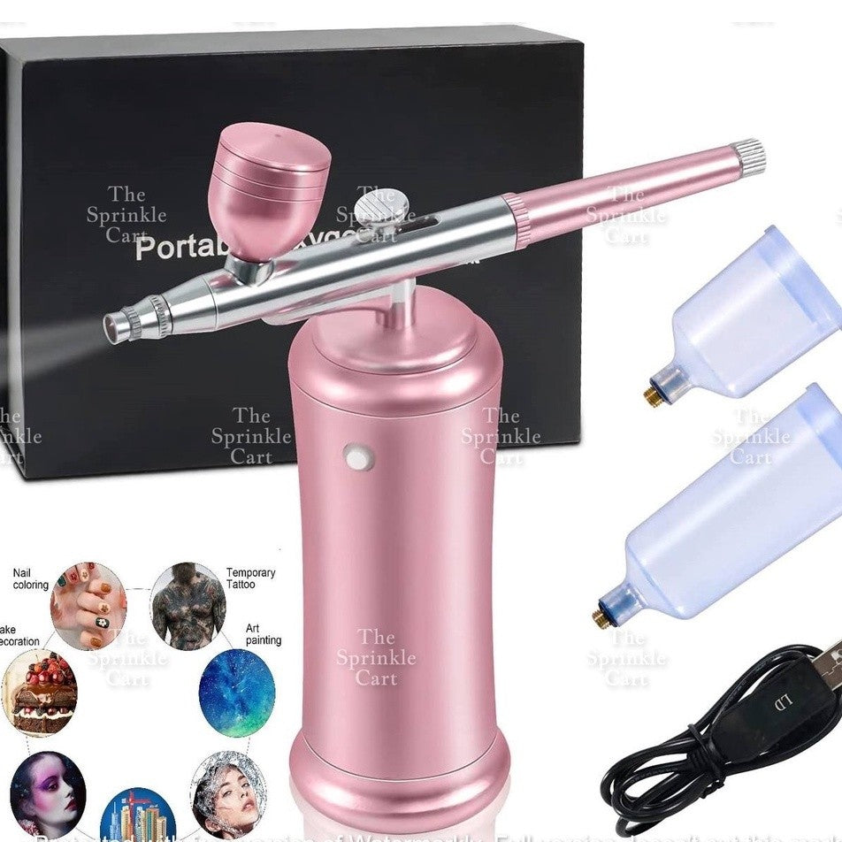 High Quality Portable Automatic Airbrush Spray Gun Compressor Kit Rechargeable for Cake Decoration and Nail Art TSC