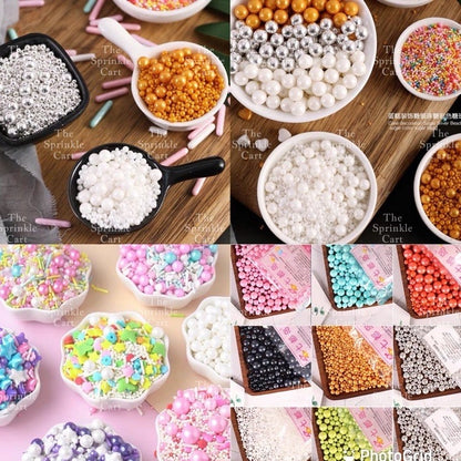 Edible Sprinkles Dragees Pearl Cake Decoration Sprinkle 50grams Confetti