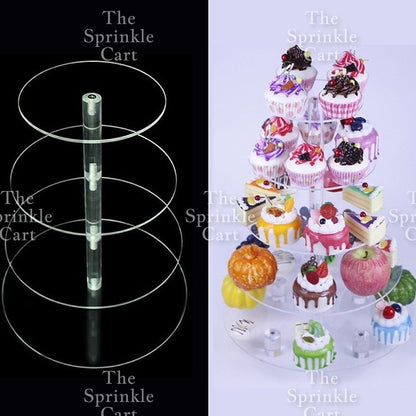 3/4/5 Tier Acrylic Cupcake Stand Display Dessert Buffet Serveware TSC