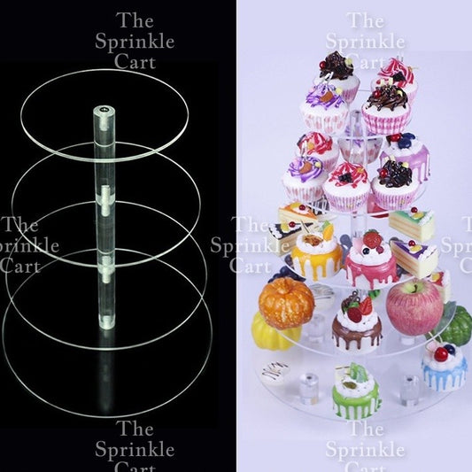3/4/5 Tier Acrylic Cupcake Stand Display Dessert Buffet Serveware TSC