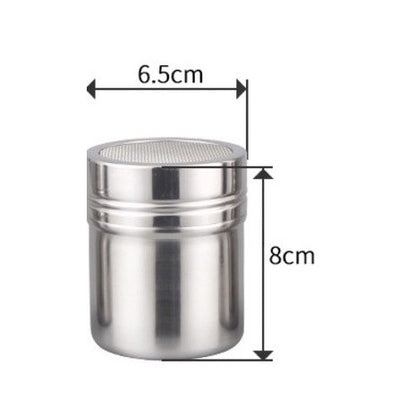 Stainless Steel Chocolate Shaker with Lid Confectionery Sugar Cocoa Sifter Strainer for Coffee and Cake Decoration TSC