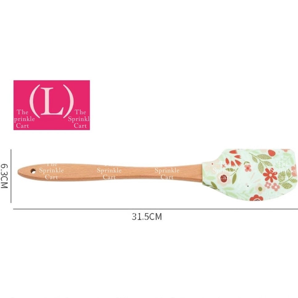 High Quality Silicone Spatula with Wooden Handle for Pastry Baking and Kitchen Tool TSC