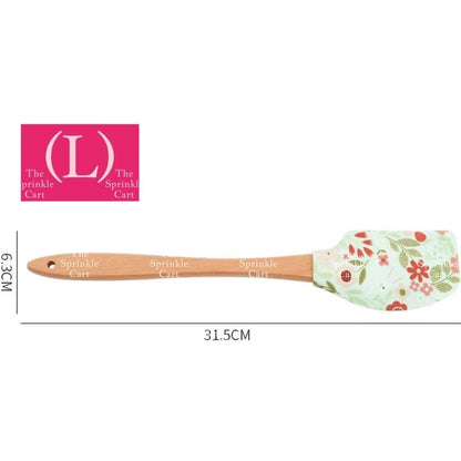 High Quality Silicone Spatula with Wooden Handle for Pastry Baking and Kitchen Tool TSC