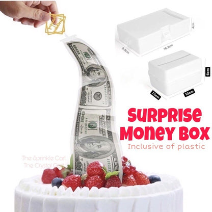 Surprise Money Pulling Box with Plastic for Cake and DIY Gift Birthday Christmas and Other Occasions TSC
