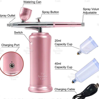High Quality Portable Automatic Airbrush Spray Gun Compressor Kit Rechargeable for Cake Decoration and Nail Art TSC