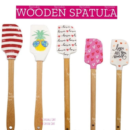 High Quality Silicone Spatula with Wooden Handle for Pastry Baking and Kitchen Tool TSC