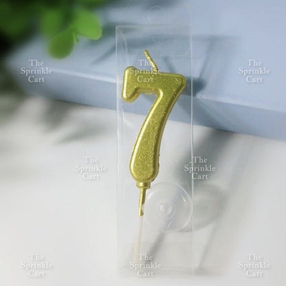 Number Candle for Birthday Cake Party Supplies Gold and Silver TSC