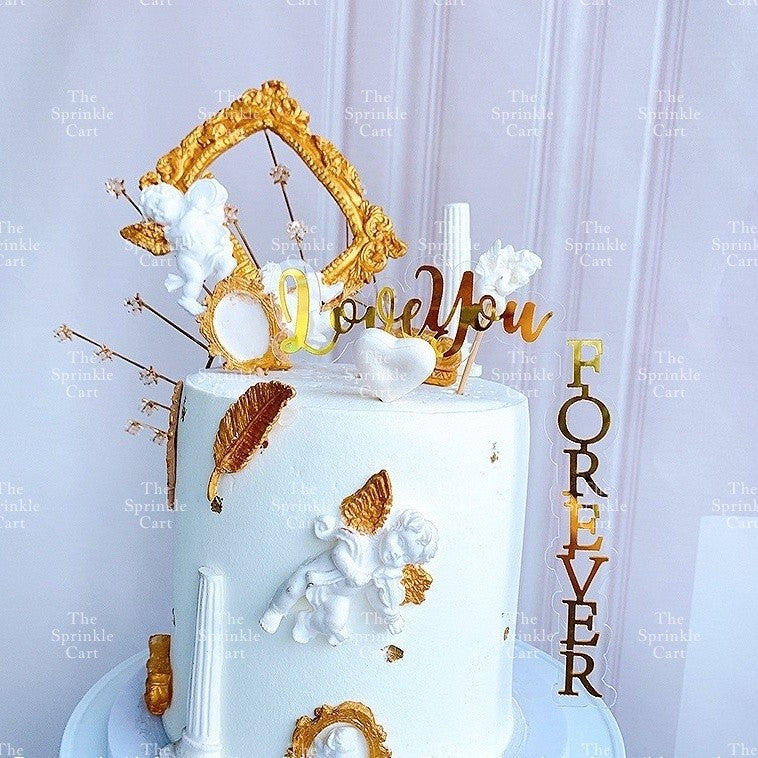 Right Angle Acrylic Happy Birthday Cake Topper TSC
