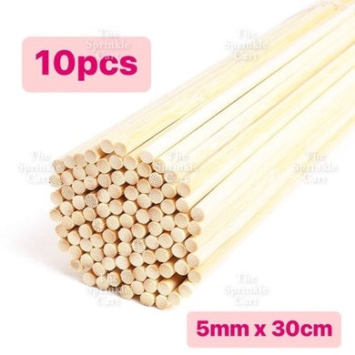 Wooden Cake Dowel Bamboo Support Individually Wrapped Boba Plastic Straw TSC
