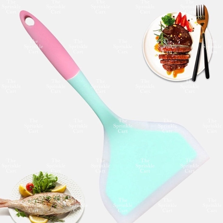Wide Silicone Spatula Heat Resistant Flat Non-stick Silicone Spatula Baking Cooking