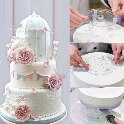 Multi-Layer Cake Support with Straw Pillars TSC