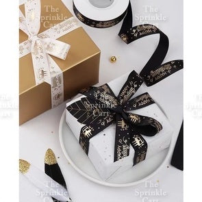 Christmas Ribbon Holidays Satin Ribbon Gift Christmas Happy Birthday Ribbon  theme Packaging