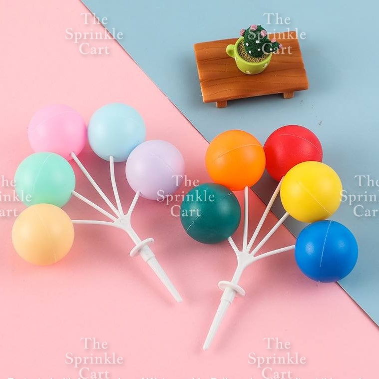 Balls Cake Topper Gold Silver White Pink Blue Yellow Decoration Birthday Swirl Ball Spiral Ball