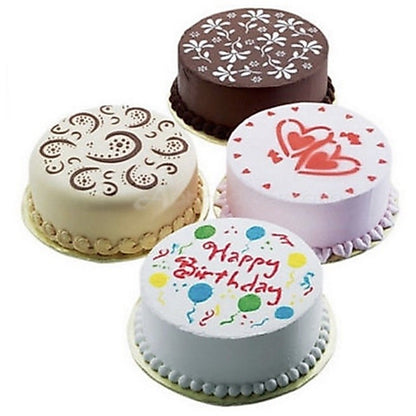 4pcs Powder Sugar Confectioner Sift Stencil for Cake Decoration