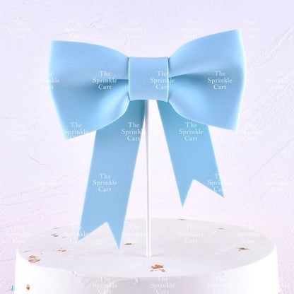 Colorful Glitter Big Ribbon Ballet Bow Tie and Spike Fastener for Cake Decoration TSC