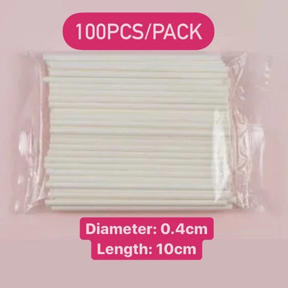 Cake Pop Sticks Thick Hard Paper Solid Core Lollipop Stick Chocolate
