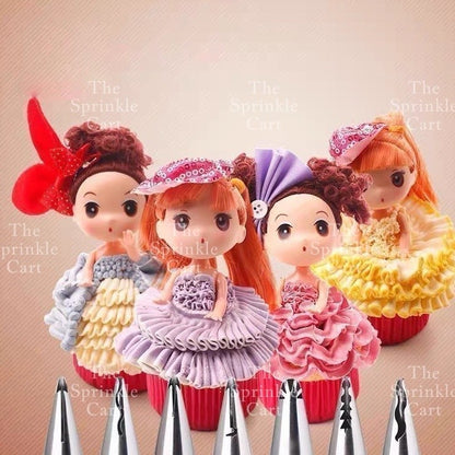 Dolls Dress Ruffles Nozzle Piping Tip Buttercream for Cake Decoration TSC