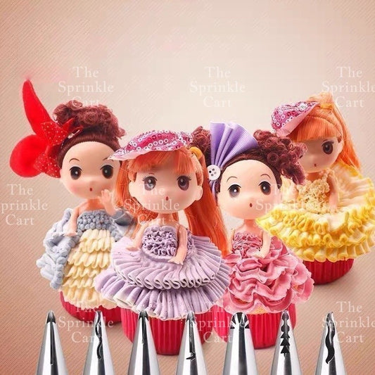 Dolls Dress Ruffles Nozzle Piping Tip Buttercream for Cake Decoration TSC