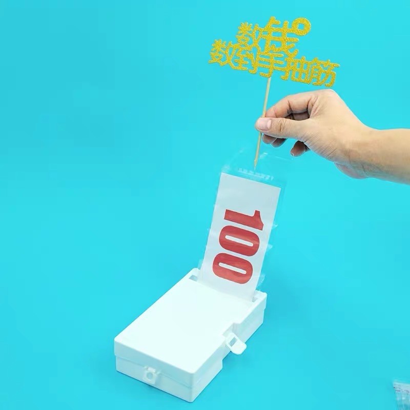 Surprise Money Pulling Box with Plastic for Cake and DIY Gift Birthday Christmas and Other Occasions TSC
