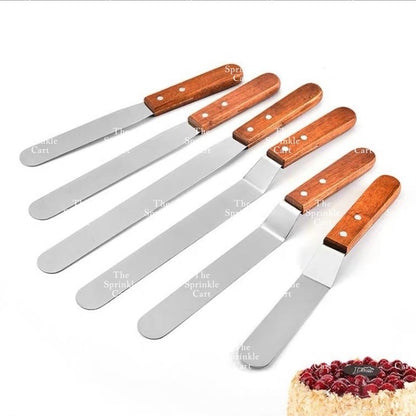 Stainless Steel Offset Cake Spatula Straight Angled Style Baking and Kitchen Tool TSC